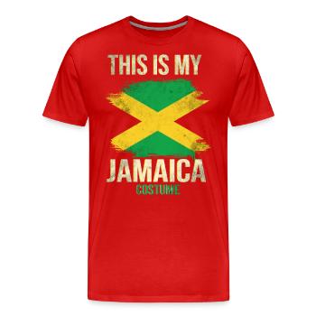 Costume Jamaïque Jamaïque - T-shirt bio Premium Homme - rouge - Devant - Damien (186cm)