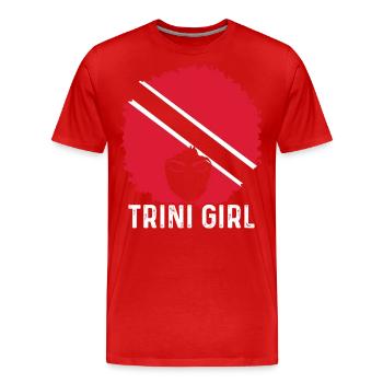 Fille de Trinité-et-Tobago - T-shirt bio Premium Homme - rouge - Devant - Damien (186cm)