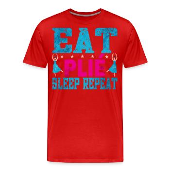 Ballet Danseuse Ballet Ballerine - T-shirt bio Premium Homme - rouge - Devant - Damien (186cm)