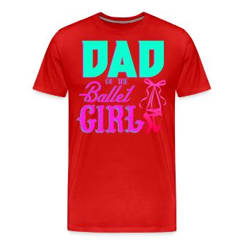 Ballet Danseur Père Ballet - T-shirt bio Premium Homme - rouge - Devant - Damien (186cm)
