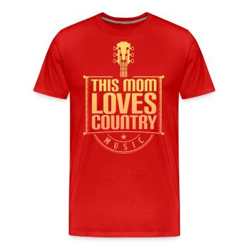 Musique Country Mère Country Woman - T-shirt bio Premium Homme - rouge - Devant - Damien (186cm)