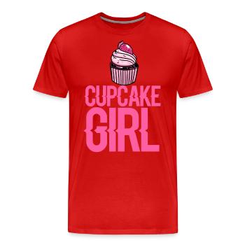 Tartelettes Cupcake Girls Bake - T-shirt bio Premium Homme - rouge - Devant - Damien (186cm)