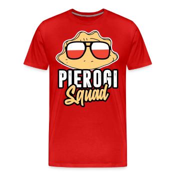Pierogi Squad Polish Poland Polska Polski - Men's Premium Organic T-Shirt - red - Front - Damien (186cm)