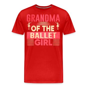 Danseuse de ballet Grand-mère Ballet - T-shirt bio Premium Homme - rouge - Devant - Damien (186cm)