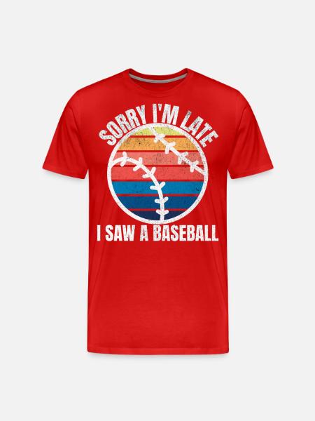 Baseball Funny - Men's Premium Organic T-Shirt - red