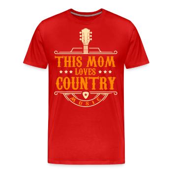 Musique country Fête des mères - T-shirt bio Premium Homme - rouge - Devant - Damien (186cm)