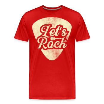Rock and Roll Music Rock Musicians - Men's Premium Organic T-Shirt - red - Front - Damien (186cm)