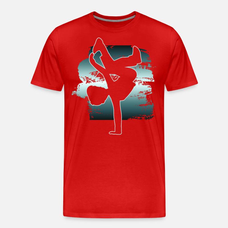 Breakdancer Breakdancing Tänzer - Männer Premium Bio T-Shirt - Rot