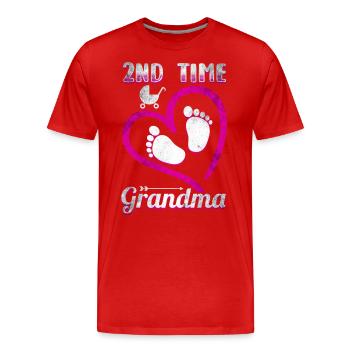 Grand-mère Grand-mère Stolz - T-shirt bio Premium Homme - rouge - Devant - Damien (186cm)
