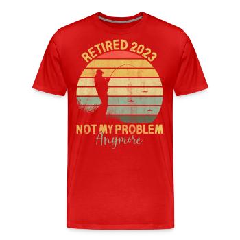 Pension 2023 Retirement Fischen - Men's Premium Organic T-Shirt - red - Front - Damien (186cm)