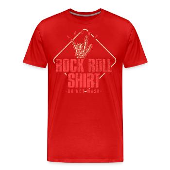 Musique rock and roll Musique rock - T-shirt bio Premium Homme - rouge - Devant - Damien (186cm)