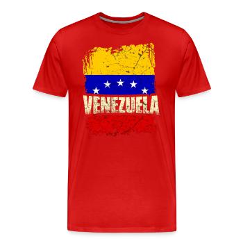 Venezuela Flag - Men's Premium Organic T-Shirt - red - Front - Damien (186cm)