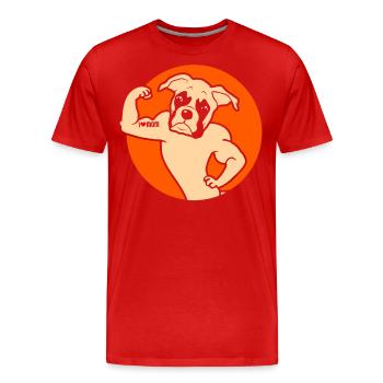 Boxer Hundeliebe Hund - Männer Premium Bio T-Shirt - Rot - Vorne - Damien (186cm)