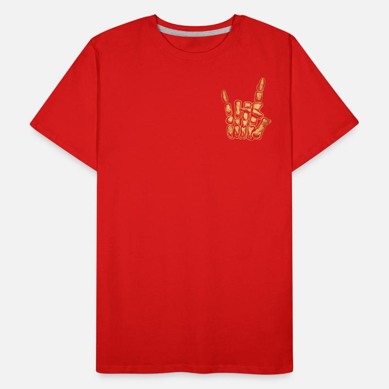 Skeleton Hand Rock and Roll Men's Premium Organic T-Shirt