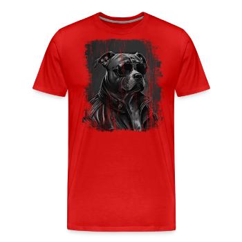 Stafford Love - Men's Premium Organic T-Shirt - red - Front - Damien (186cm)