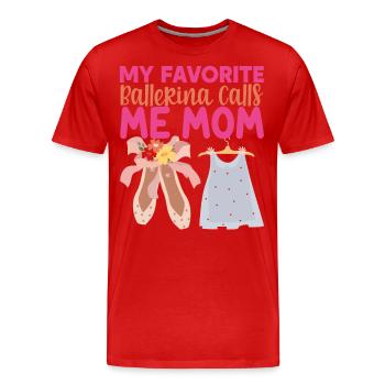 Danseur de ballet Ballerine Ballet - T-shirt bio Premium Homme - rouge - Devant - Damien (186cm)