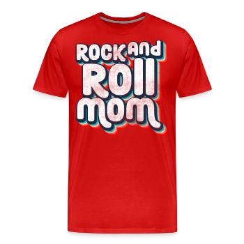 Rock and Roll Mutter - Männer Premium Bio T-Shirt - Rot - Vorne - Damien (186cm)