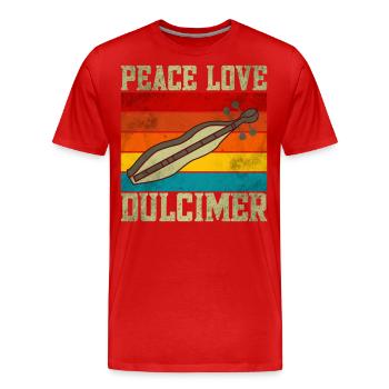 Dulcimer Instrument Streichmusik - Männer Premium Bio T-Shirt - Rot - Vorne - Damien (186cm)