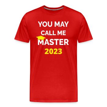 Du darfst mich Meister 2023 I nennen - Männer Premium Bio T-Shirt - Rot - Vorne - Damien (186cm)