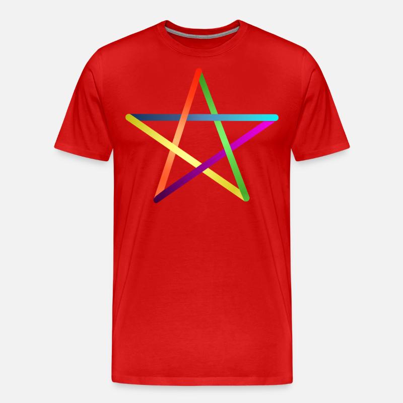 Triangles - graphisme - graphisme - T-shirt bio Premium Homme - rouge