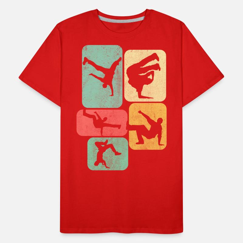 Retro Breakdance Breakdancer Dancing Men's Premium Organic T-Shirt