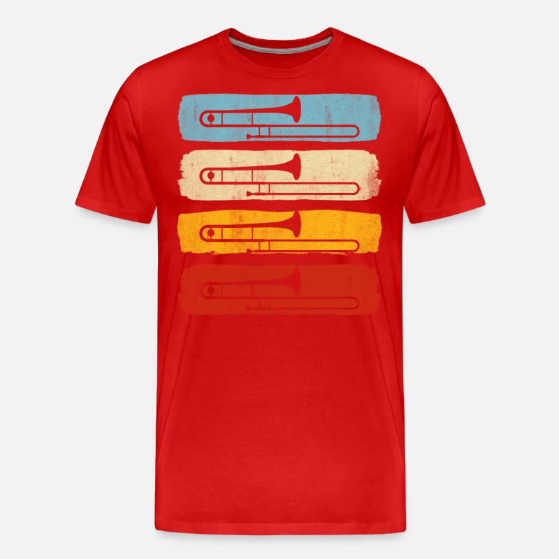 Trompete Blasmusik - Männer Premium Bio T-Shirt - Rot