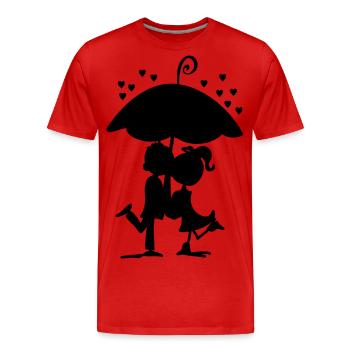 Couple Dancing Dear Lovers Cohesion - Men's Premium Organic T-Shirt - red - Front - Damien (186cm)