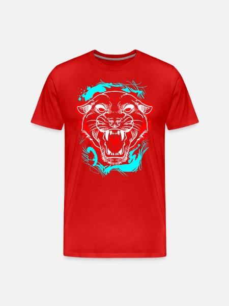 L.Gor Tiger - Männer Premium Bio T-Shirt - Rot
