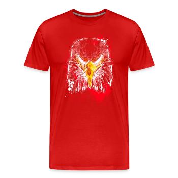 Adler Amerika - Männer Premium Bio T-Shirt - Rot - Vorne - Damien (186cm)
