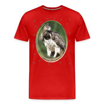 Martial eagle - Eagle - Bird of prey - Birds in Africa - Men's Premium Organic T-Shirt - red - Front - Damien (186cm)