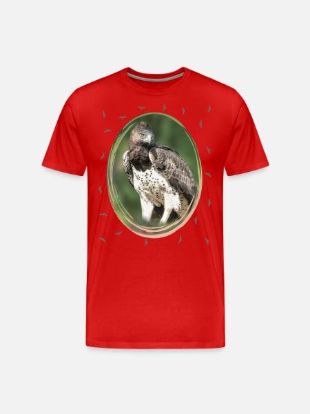 Kampørn - Ørn - Rovfugl - Fugle i Afrika - Herre Premium T-shirt økologisk - rød