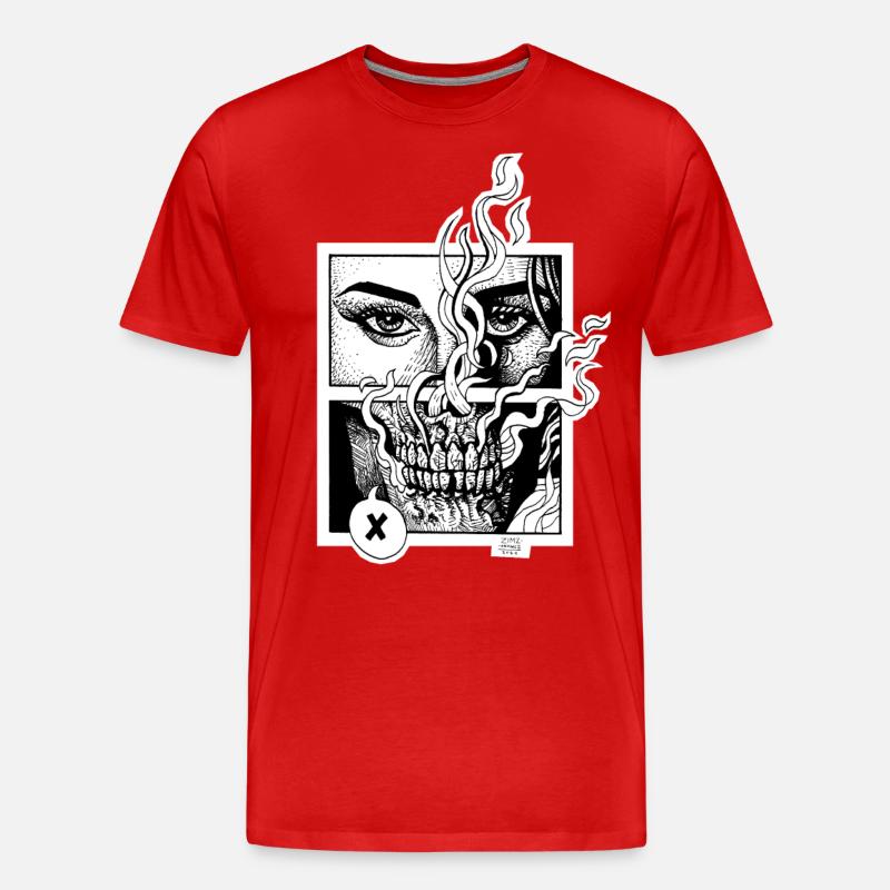 Stranger end - Männer Premium Bio T-Shirt - Rot