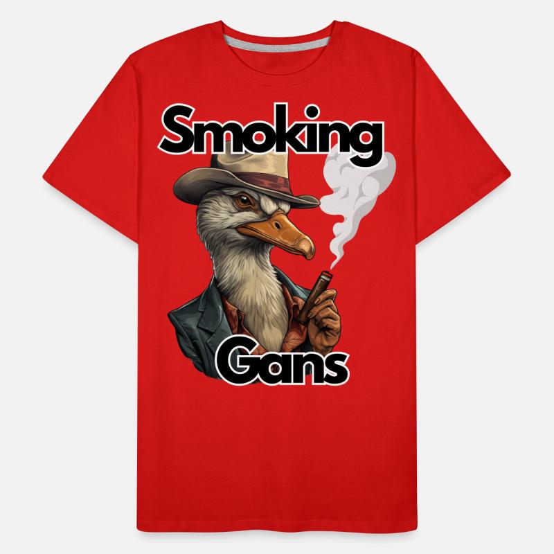 Smoking Gans, Humor, Spaß Fun, Männer Premium Bio T-Shirt