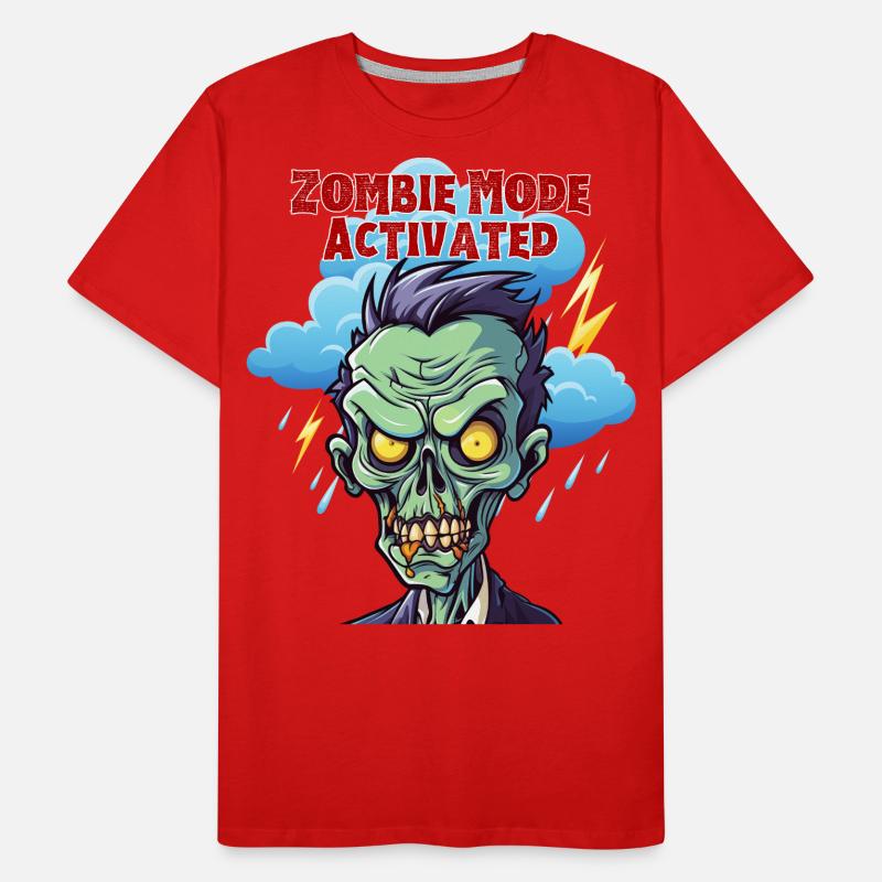 Mode zombie activé, Fun, Fun, Humour, Drôle, T-shirt bio Premium Homme