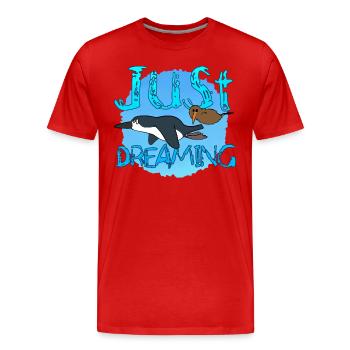 Juste rêver - T-shirt bio Premium Homme - rouge - Devant - Damien (186cm)