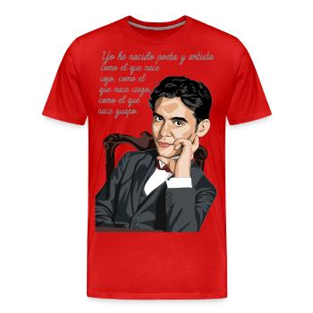 Federico - T-shirt bio Premium Homme - rouge - Devant - Damien (186cm)