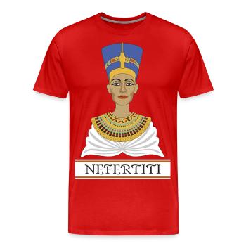 Nofretete - Männer Premium Bio T-Shirt - Rot - Vorne - Damien (186cm)
