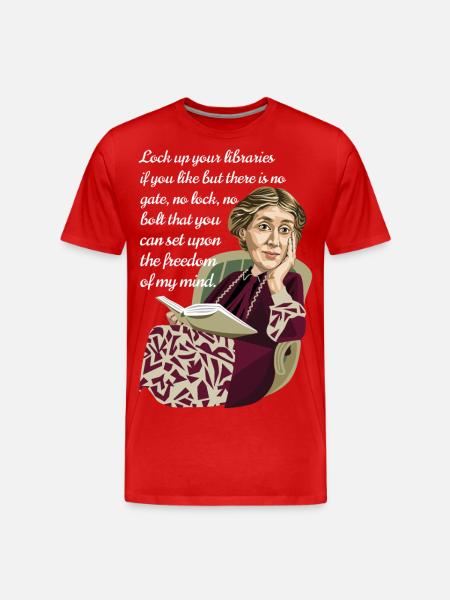 Virginia Woolf - Männer Premium Bio T-Shirt - Rot