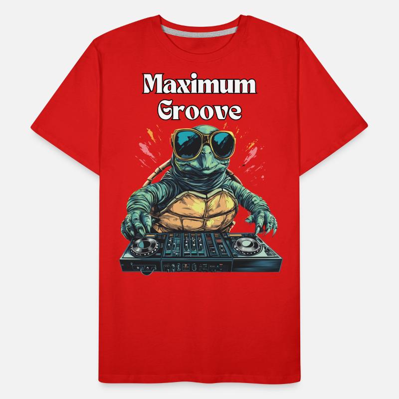 Maximum Groove - Cool DJ turtle Men's Premium Organic T-Shirt