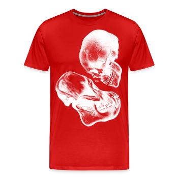 Echo of Evolution | Pulau Kreasi - Men's Premium Organic T-Shirt - red - Front - Damien (186cm)