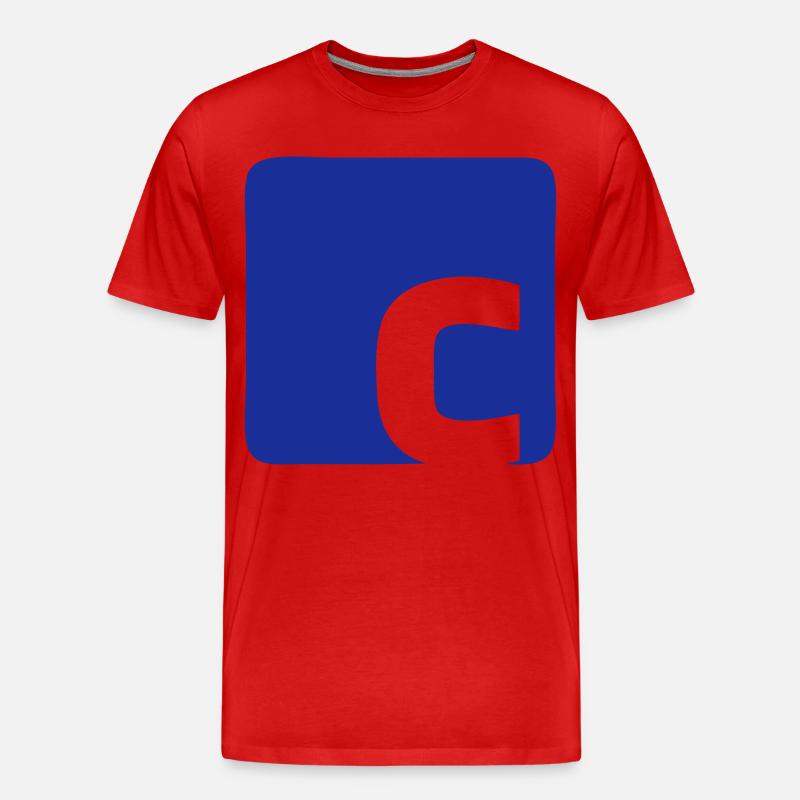 C Logo - Männer Premium Bio T-Shirt - Rot