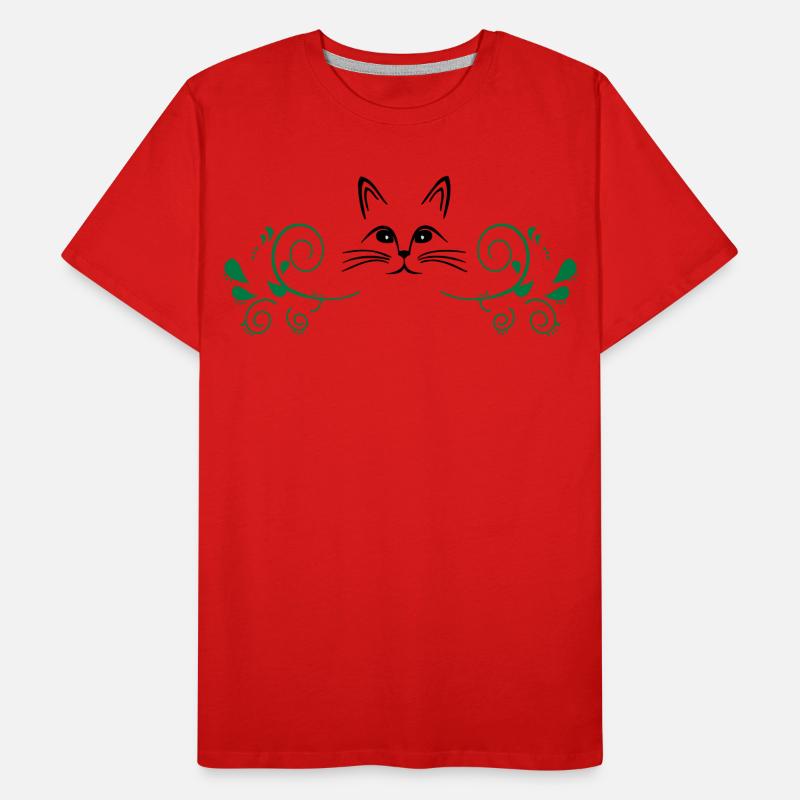 Cat between garlands Men's Premium Organic T-Shirt