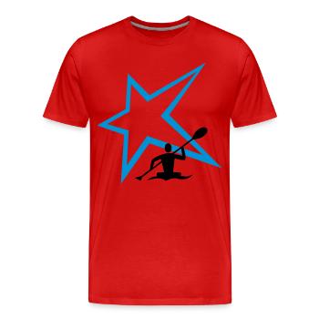 Kanu Stern - Männer Premium Bio T-Shirt - Rot - Vorne - Damien (186cm)