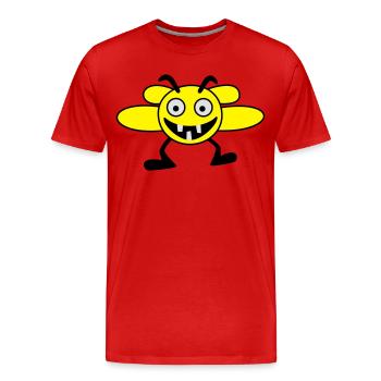 abeilles mâles - T-shirt bio Premium Homme - rouge - Devant - Damien (186cm)