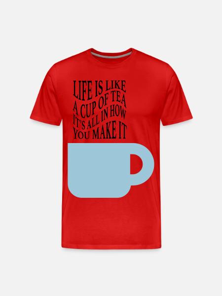 Life like tea - Men's Premium Organic T-Shirt - red