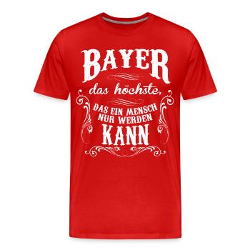 Bayer - Männer Premium Bio T-Shirt - Rot - Vorne - Damien (186cm)