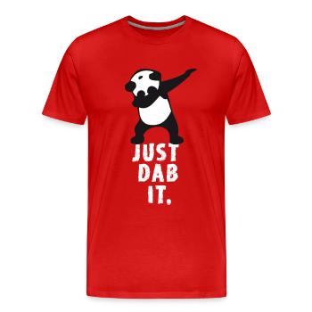 dab just dab it panda dabbing touchdown super victoire - T-shirt bio Premium Homme - rouge - Devant - Damien (186cm)