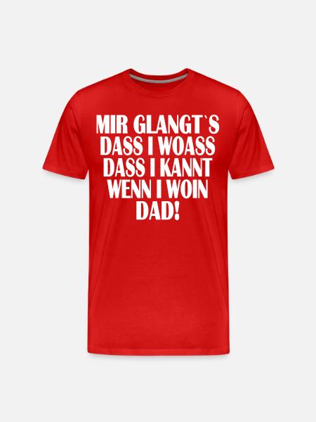 Mir glangt`s... - Männer Premium Bio T-Shirt - Rot