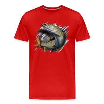 Pike - Men's Premium Organic T-Shirt - red - Front - Damien (186cm)