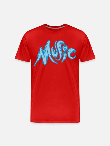 Music - Männer Premium Bio T-Shirt - Rot